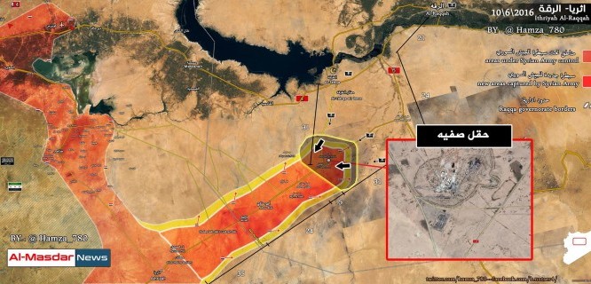 Bản đồ chiến sự tại tỉnh Raqqa