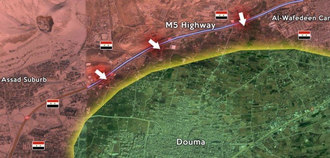 Bản đồ chiến sự quân đội Syria tấn công HarastaHa
