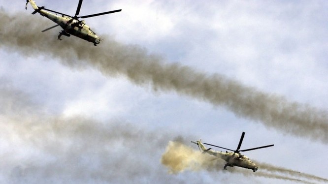 Trực thăng tấn công Mi-28 quân đội Nga tân công