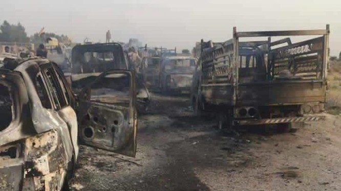 Hàng trăm xe vận tải của IS bị thiêu hủy ở tỉnh Anbar, Iraq