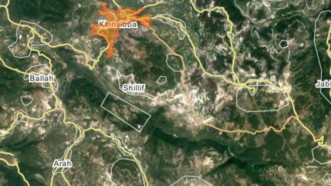 Bản đồ chiến sự Kinsiba, Latakia