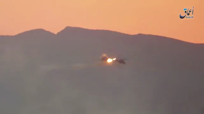 Trực thăng chiến đấu Nga bị tại nạn ở Palmyra