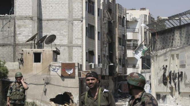 Quân đội Syria sau một trận đánh chống lực lượng Hồi giáo cực đoan