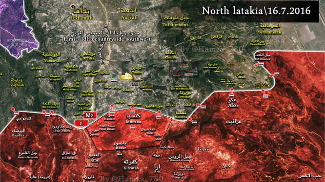 Bản đồ Kinsaba Bắc Latakia