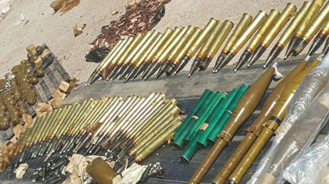 Các loại vũ khí do quân đội Syria thu giữ