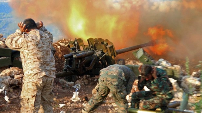 Quân đội Syria pháo kích (ảnh minh họa)