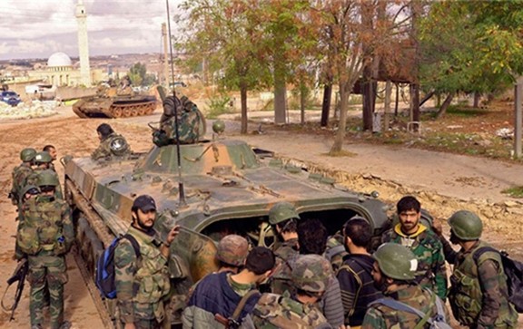 Binh sĩ quân đội Syria trên tỉnh Latakia