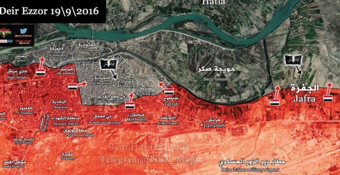 Bản đồ chiến sự thành phố Deir ez Zor 
