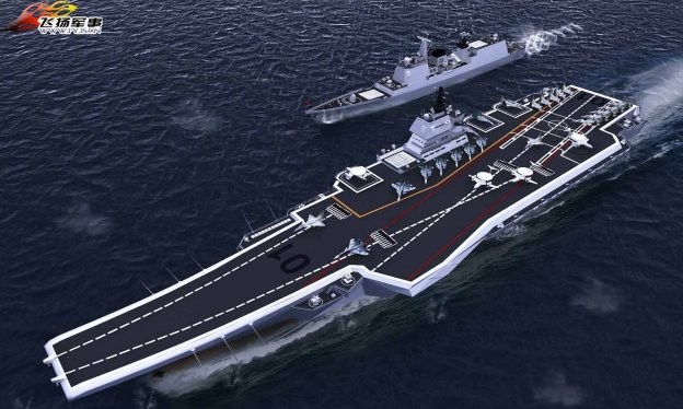 Mô phỏng 3D mẫu tàu sân bay CV - 17 của Trung Quốc