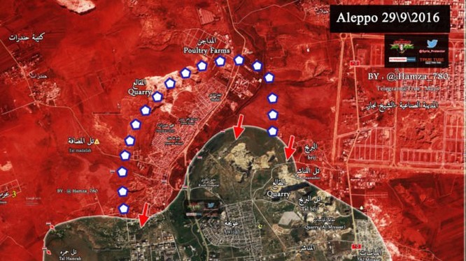 Bản đồ chiến sự chiến trường Aleppo