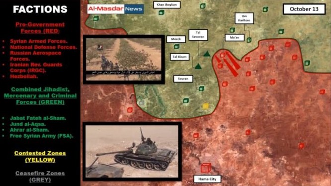 Tổng quan chiến trường miền Bắc tỉnh Hama (video)