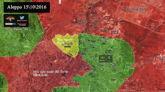 Bản đồ tình hình chiến sự Aleppo