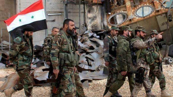Thiếu tướng Suheil Al-Hassan và các binh sĩ Syria trên chiến trường Aleppo (ảnh minh họa)