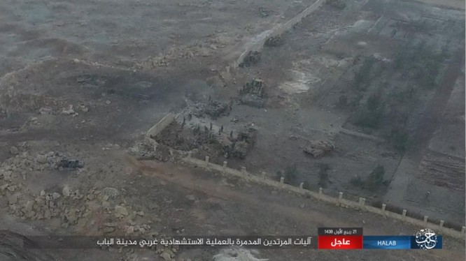 Một góc chiến trường thành phố al-Bab, tỉnh Aleppo