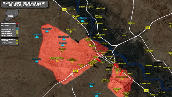 Toàn cảnh tình huống chiến trường thành phố Deir Ezzor