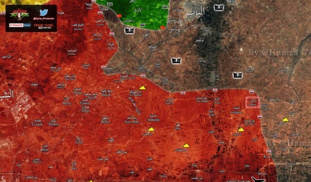 Chiến tuyến lực lưởng Tiger trên chiến trường đông Aleppo đang tiến sát gần Al-Bab