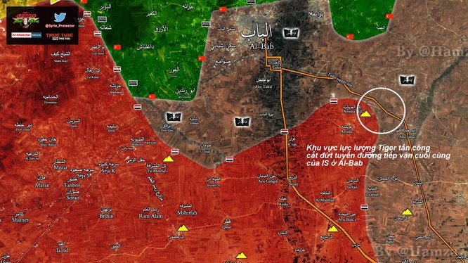 Bản đồ tình hình chiến sự Al-Bab tính đến ngày 05.02.2017