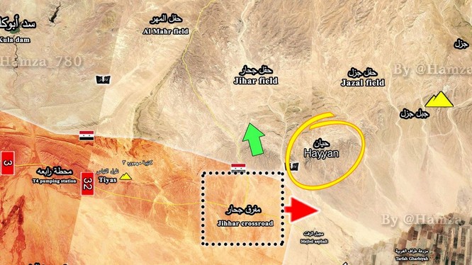 Bản đồ tình hình chiến sự Palmyra