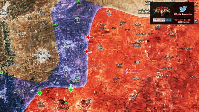 Bản đồ chiến sự vùng nông thôn miền Bấc Hama
