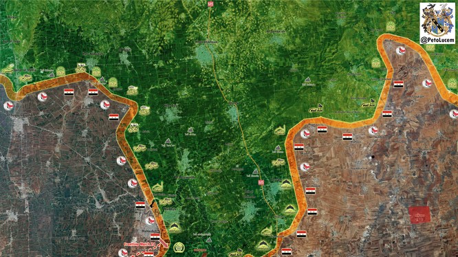 Bản đồ chiến sự tỉnh Hama tính đến ngày 25.03.2017