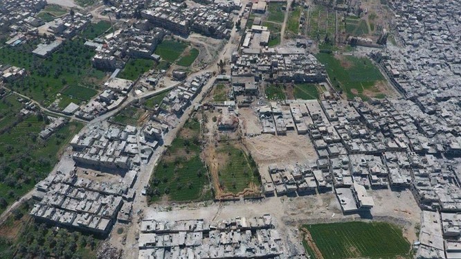 Toàn cảnh quận Al-Qaboun ngoại ô Damascus