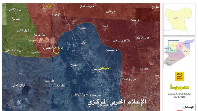 Toàn cảnh khu vực chiến trường phía tây Hama
