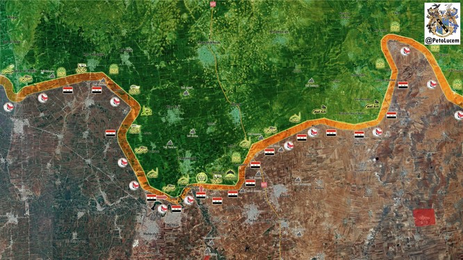 Chiến trường Hama, quân đội Syria cách thị trấn Lataminah.khoảng 1,5 km