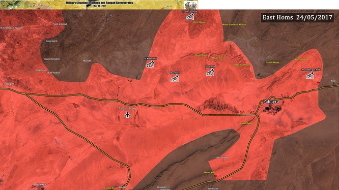 Các mũi tiến công của quân đội Syria trên vùng sa mạc tỉnh Homs