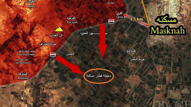 Quân đội Syria tiến công đánh chiếm nhà ga và khu dân cư thị trấn Maskanah