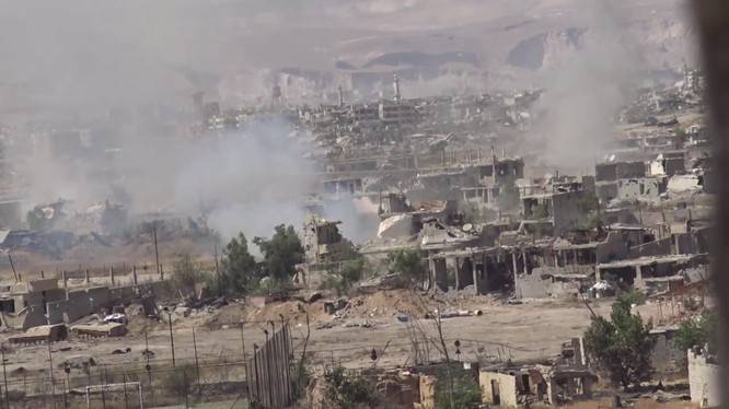 Chiến trường khu vực quận Jobar, ngoại ô phia đông Damascus