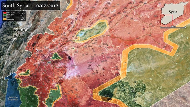 Toàn cảnh chiến trường tỉnh Sweida, quân đội Syria chuẩn bị khép chặt vòng vây lực lượng phiến quân do Mỹ hậu thuẫn