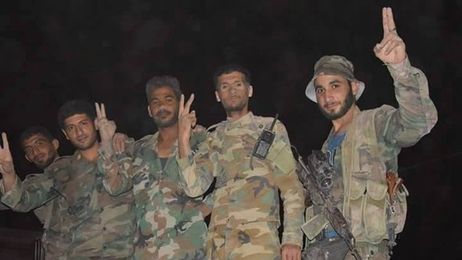 Binh sĩ quân đội Syria trên chiến trường Đông Ghouta - Ảnh Al-Masdar News