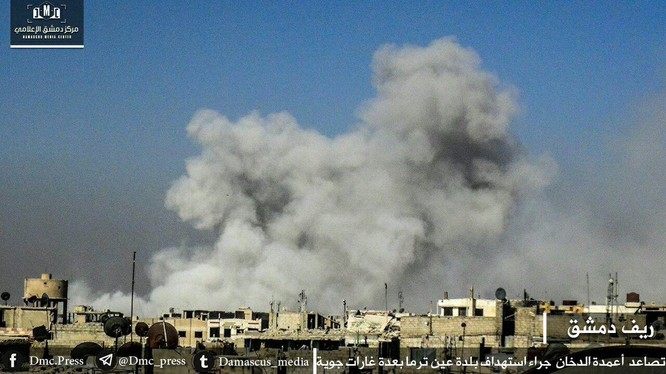 Quân đội Syria tiếp tục pháo kích ác liệt vào quận Jobar, Ayn Tarma thuộc vùng Đông Ghouat