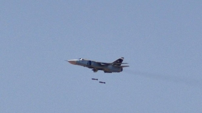 Không quân Syria không kích - ảnh minh họa của South Front