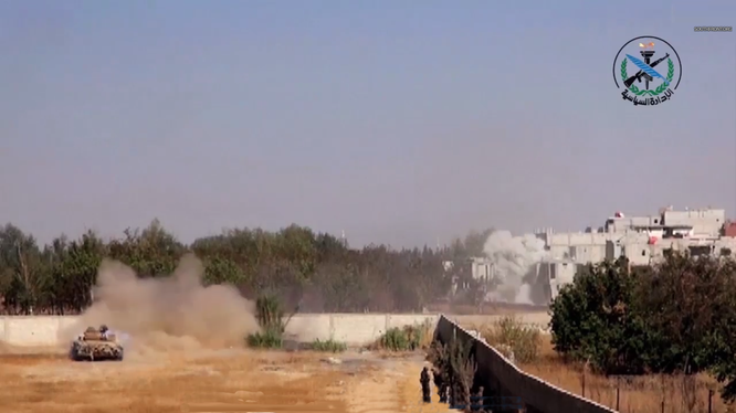 Lực lượng sư đoàn cơ giới số 4 tấn công vào Deir Ezzor - ảnh minh họa Al-Masdar News