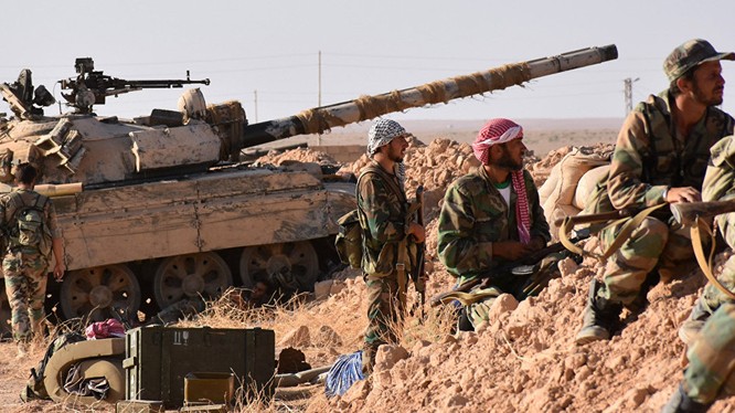 Quân đội Syria tiến công trên chiến trường Deir Ezzor - ảnh minh hoa Masdar News