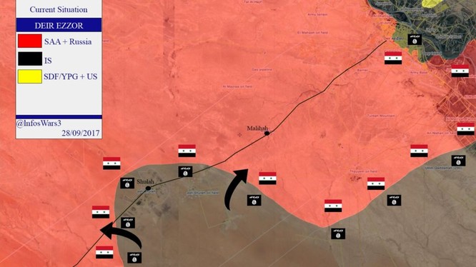 IS tấn chiếm một đoạn đường cao tốc Palmyra-Deir Ezzor, quân đội Syria thảm bại rút lui - ảnh South Front