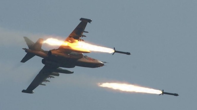 Không quân Nga không kích trên chiến trường thành phố Jisr ash-Shughur - ảnh minh họa Masdar News