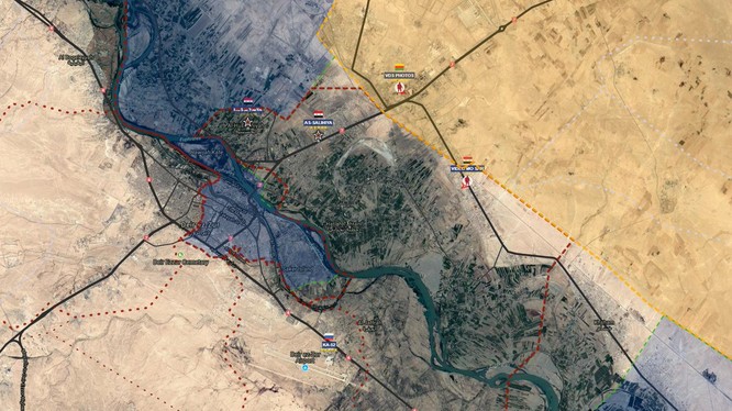 Chiến trường phía tây bắc thành phố Deir Ezzor, bờ đông sông Euphrates, quân đội Syria giải phóng thị trấn al-Husayniyah- ảnh South Front