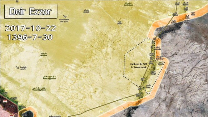 Chiến trường Deir Ezzor khu mỏ dầu Omar - bản đồ minh họa South Front