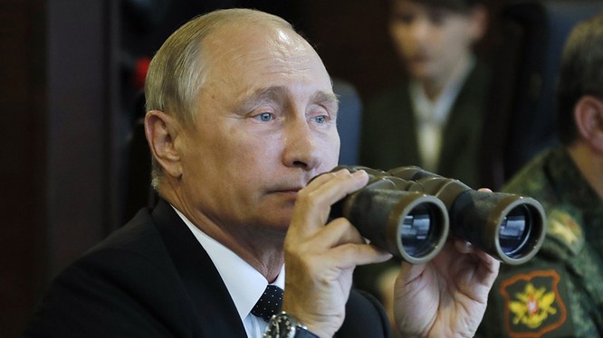 Tông thống Nga Putin theo dõi cuộc diễn tập Lực lượng Hạt nhân Chiến lược Nga - ảnh Tass