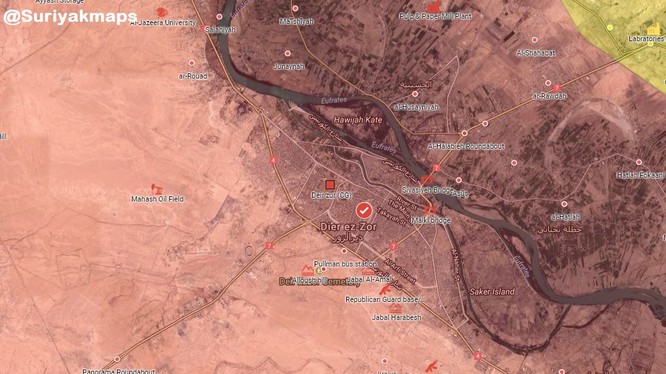 Toàn bộ thành phố Deir Ezzor hoàn toàn giải phóng - bản đồ South Front