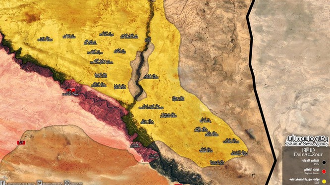 Những khu vực người Kurd đã chiếm được trên chiến trường Deir Ezzor - ảnh South Front
