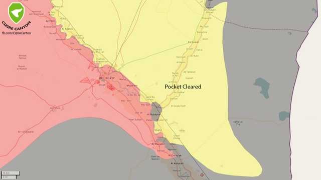 Bản đồ thành phố Deir Ezzor hoàn toàn giải phóng - ảnh South Front