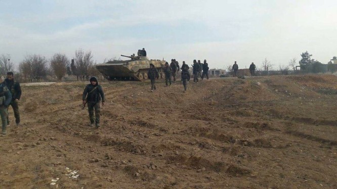 Các lực lượng vũ trang Syria tiến công dọc theo sông Euphrates ảnh minh họa Masdar News