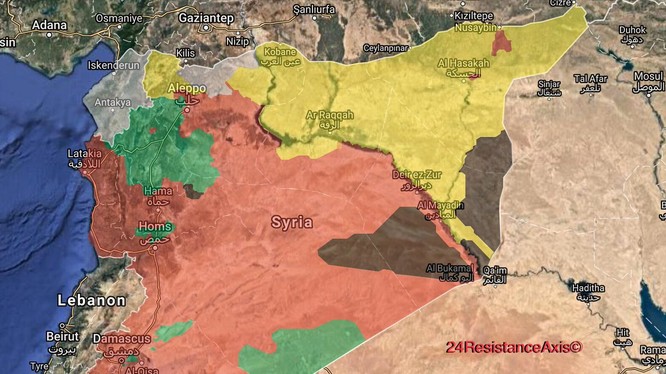 Bản đồ tình hình chiến trường chống IS, quân đội Syria kiểm soát 52% lãnh thổ - ảnh South Front