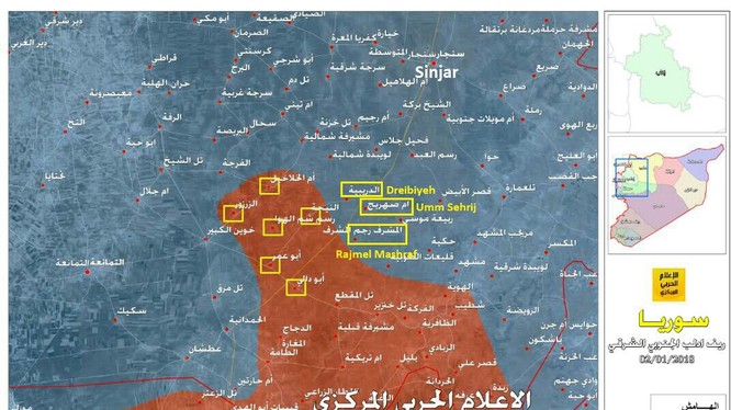 Những khu vực lực lượng Tiger đang tiến công giải phóng trên chiến trường phía đông nam tỉnh Idlib - ảnh truyền thông Hezbollah