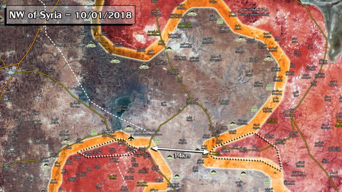 Tình hình chiến trường Idlib tình đến ngày 10.01.2018, ảnh South Front