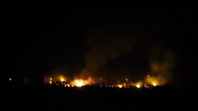 Không quân Nga không kích ác liệt đêm ngày 17.01.2018 trên vùng nông thôn miền bắc Hama - ảnh video Muraselon