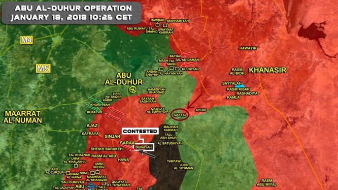 Tổng quan tình hình chiến sự Syria tính đến ngày 18.01.2018 theo South Front